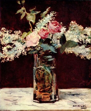 lilas y rosas Eduard Manet Impresionismo Flores Pinturas al óleo